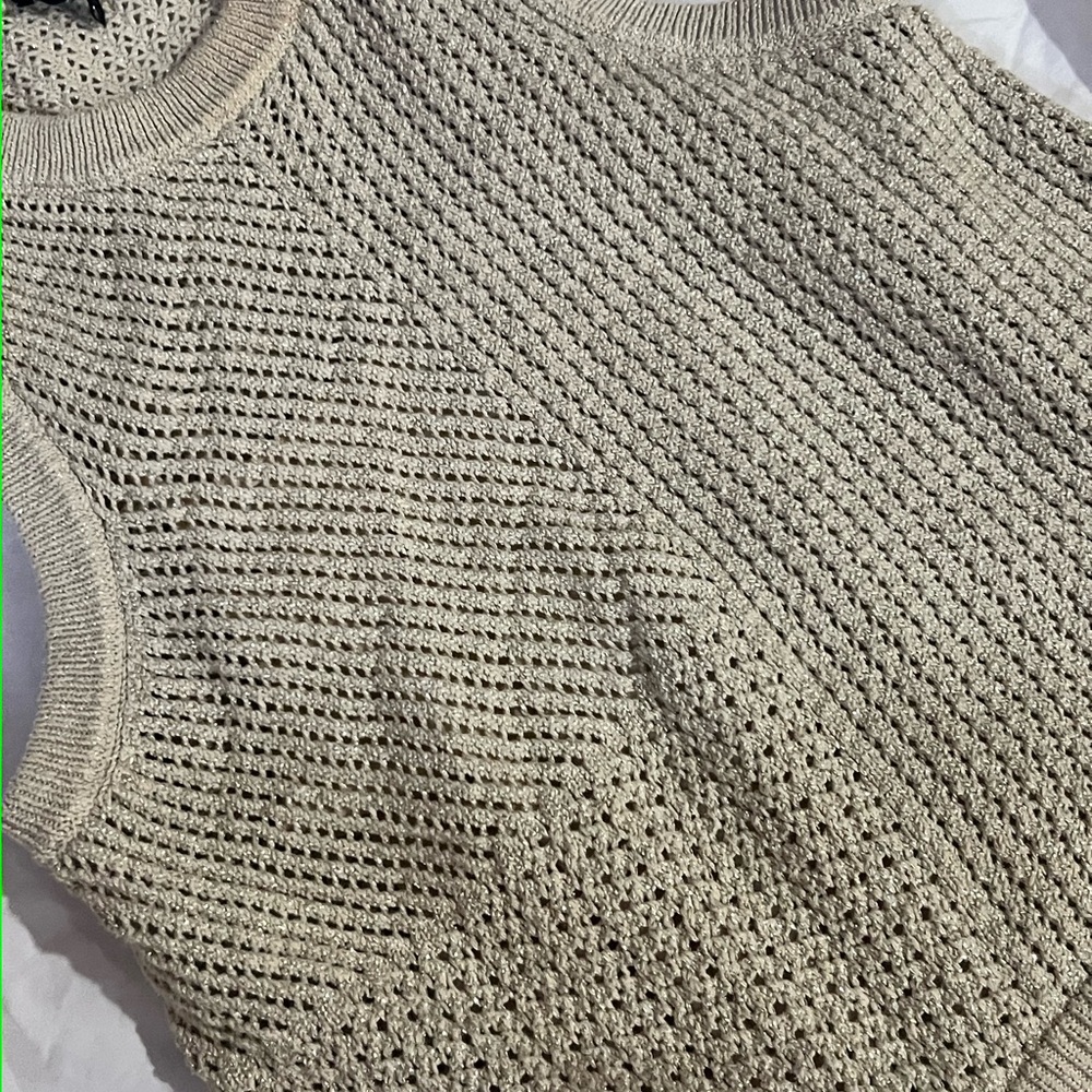 RACHEL Rachel Roy Cream Knit Tank Top
